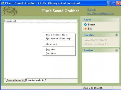 Flash Sound Grabber 1.05 screenshot