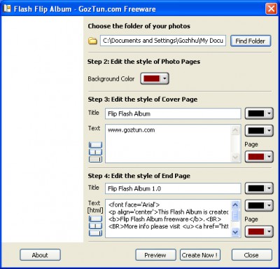 FLIP Flash Album Free 1.3.7710.1 screenshot