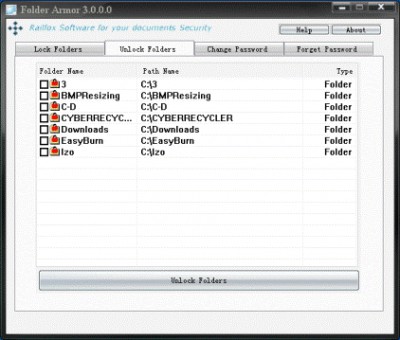 Folder Armor 3.0.0.0 screenshot