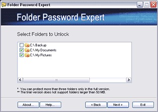 Folder Password 2.1 screenshot