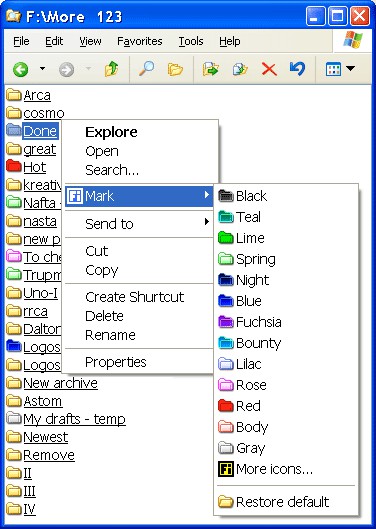 FolderIcon XP 1.02 screenshot