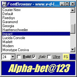 FontBrowser 1.0 screenshot