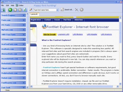 FontNet Explorer 1.13 screenshot