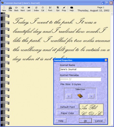 Forever Journal 1.0 screenshot