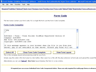 Form1 Builder GoldMine 30 screenshot