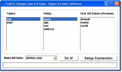 FoxPro Change Case to Proper, Upper & Lower Softwa 7.0 screenshot