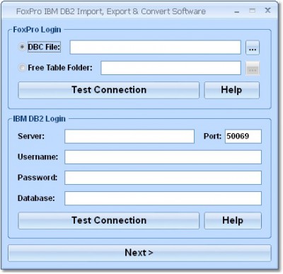 FoxPro IBM DB2 Import, Export & Convert Software 7.0 screenshot