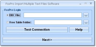 FoxPro Import Multiple Text Files Software 7.0 screenshot