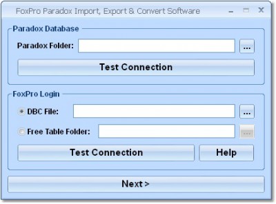 FoxPro Paradox Import, Export & Convert Software 7.0 screenshot