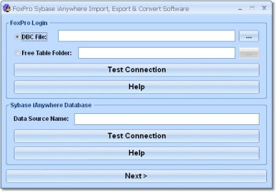 FoxPro Sybase iAnywhere Import, Export & Convert S 7.0 screenshot