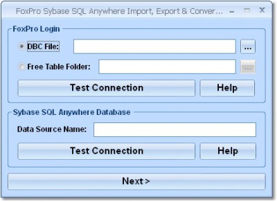 FoxPro Sybase SQL Anywhere Import, Export & Conver 7.0 screenshot