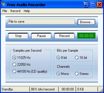 Free Audio Recorder 1.01 screenshot