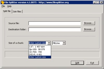 Free File Splitter 5.0.1189 screenshot