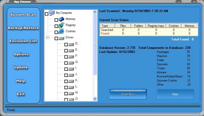 Free Spyware Scanner 9.4 screenshot