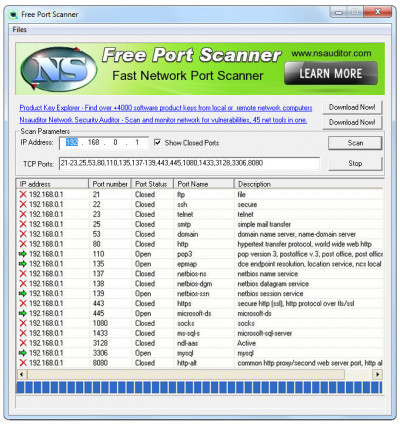 FreePortScanner 3.6.4 screenshot