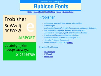 Frobisher Font TT 2.00 screenshot