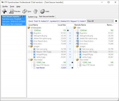 FTP Synchronizer 6.2.8 screenshot