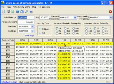 Future Value of Savings Calculator 1.4.11 screenshot