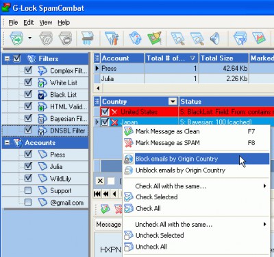 G-Lock SpamCombat 3.0 screenshot