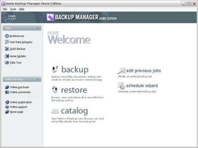 Genie Backup Manager 5.0 screenshot