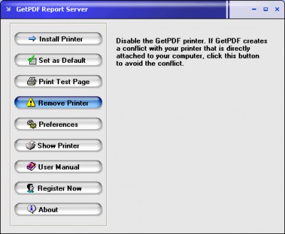 GetPDF Report Server 3.00 screenshot