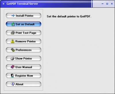GetPDF Terminal Server 3.0 screenshot