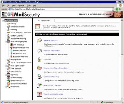 GFI MailSecurity for Exchange/SMTP 10 screenshot