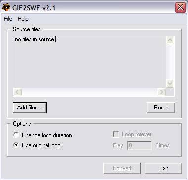 Gif2swf 2.5 screenshot
