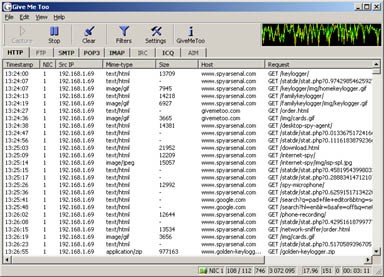 Give Me Too Network Sniffer 2.50 screenshot