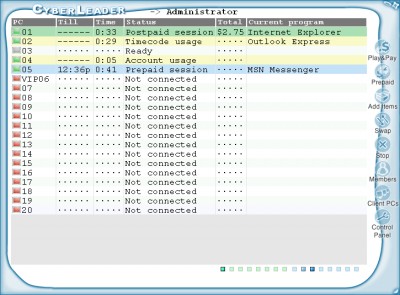 Golden Cafe Manager Internet Cafe Software Server 4.1 screenshot