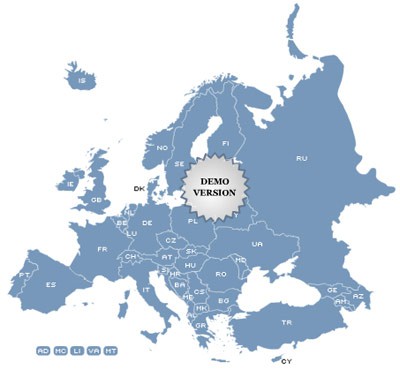 Golden SpotsMap of Europe 1.0 screenshot