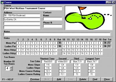 Golf Tournament Scorekeeper 4.0.0 screenshot