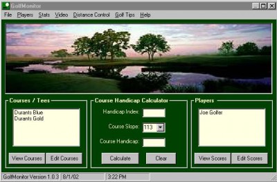 GolfMonitor 1.0.4 screenshot