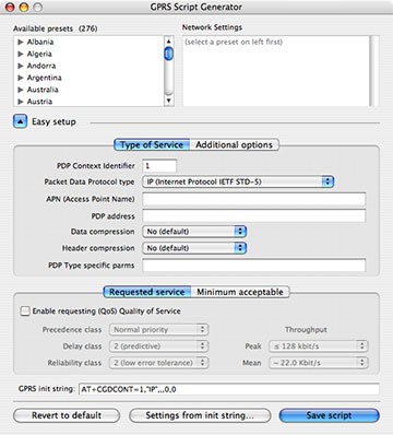 GPRS Script Generator 1.9.7 screenshot