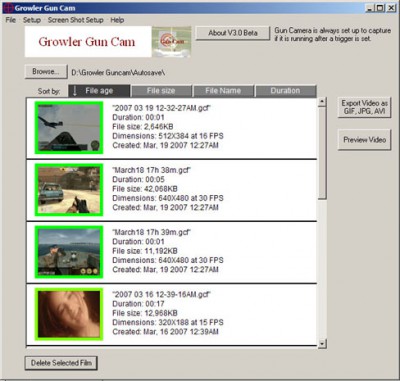 Growler Guncam 3.1.9.0 screenshot