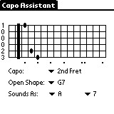 Guitar Capo Assistant - PalmOS Edition 1.0.1 screenshot