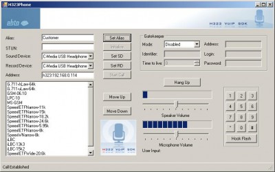 H323 VoIP SDK 1.0 screenshot