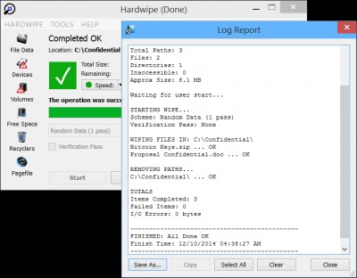 Hardwipe 5.1.3 screenshot
