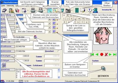 Hausrat- und Inventarverwaltung 4.0 kostenlose download. Programm zur