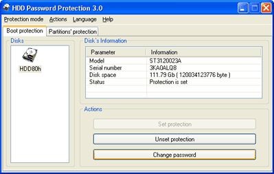 HDD Password Protection 4.8.930.0 screenshot