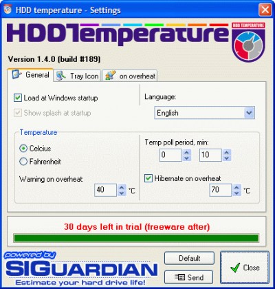 HDD Temperature SCSI 1.4.200 screenshot
