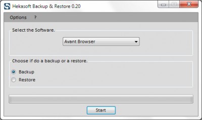 Hekasoft Backup Restore 0.52 screenshot