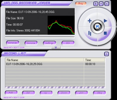 HiFi OGG recorder joiner 2.00.07 screenshot