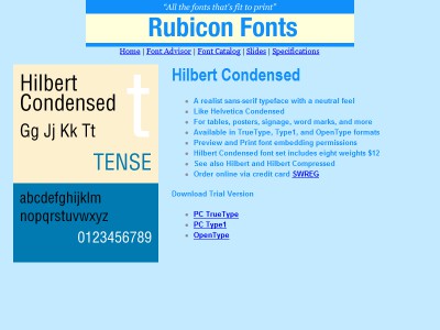 Hilbert Condensed Font TT 2.00 screenshot