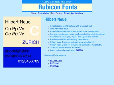 Hilbert Neue Fonts Type1 2.00 screenshot