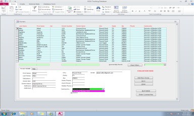 HOA Homeowners Tracking Database 2.2.0 screenshot