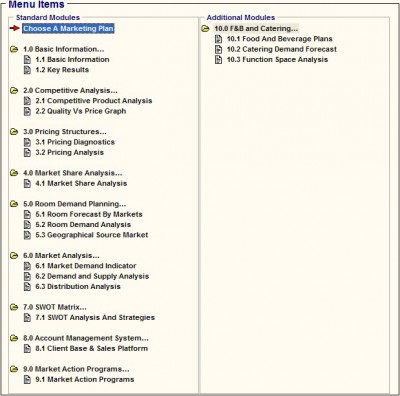 Hotel Marketing/ Revenue Plan Software System 2.0.1 screenshot