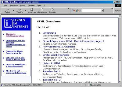 HTML Grundkurs 1.0 screenshot