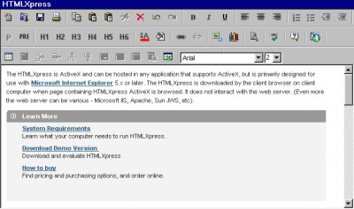 HTMLXpress Demo 1.1.0.4 screenshot