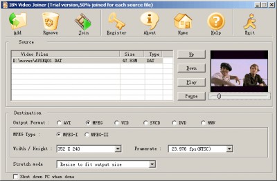 IBN Video Joiner 2.0.1 screenshot